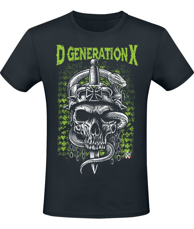 T-Shirt Manches courtes  de WWE - DX - S à XXL - pour Homme - noir - WWE