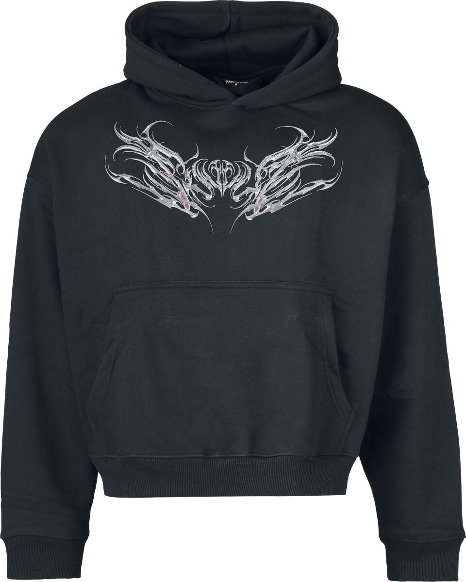 Sweat-shirt à capuche  de Favela - CHROME TRIBAL SNAKE BLACK BOXY HOODIE - S à XXL - pour Homme - noir - Favela