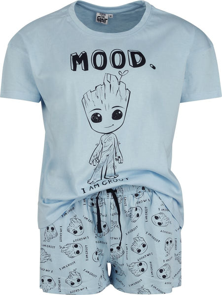 Pyjama Disney de Les Gardiens De La Galaxie - I Am Groot Mood - S à XXL - pour Femme - bleu - Les Gardiens De La Galaxie