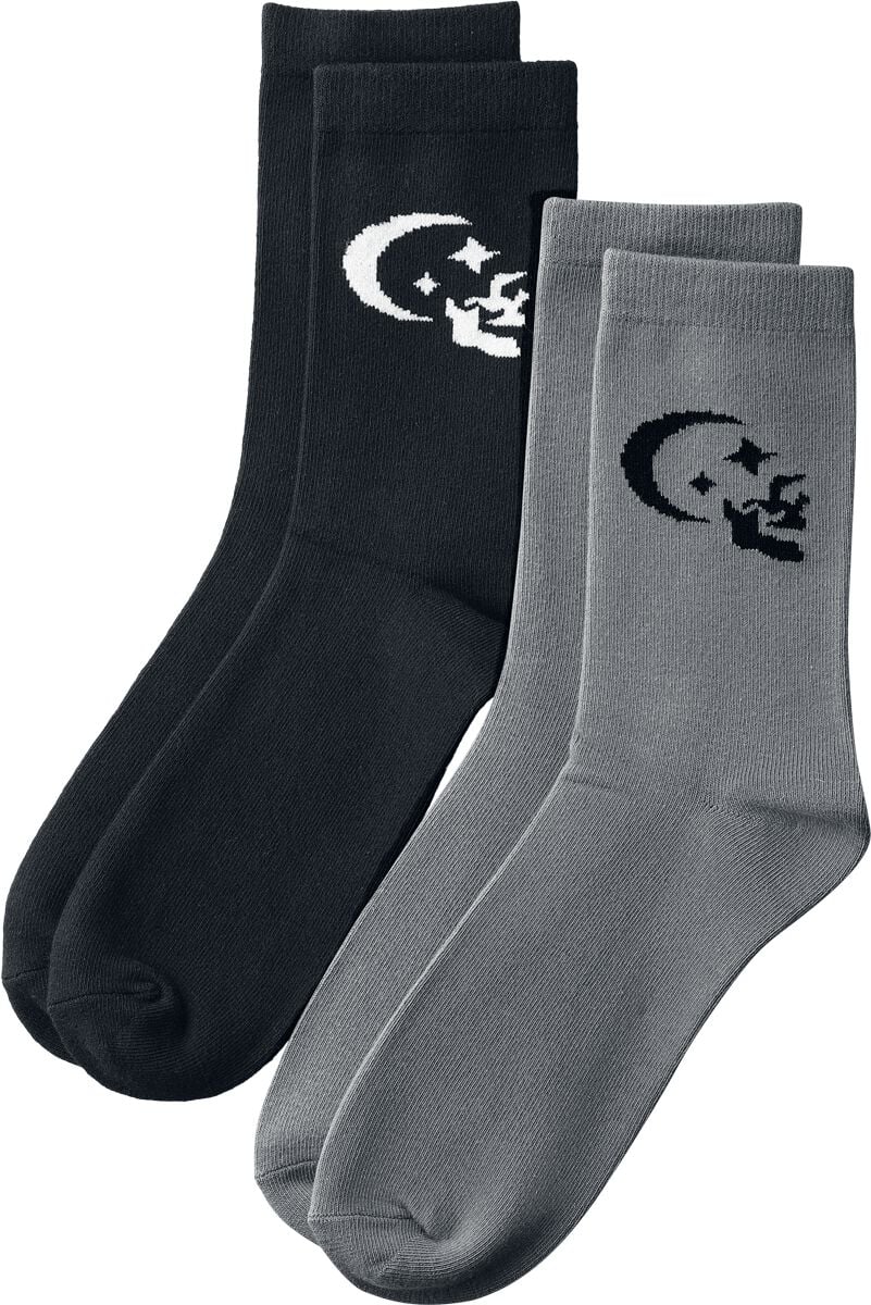 Chaussettes Gothic de KIHILIST by KILLSTAR - Kihilist 2 Pack Socks - Standard - pour Homme - noir - KIHILIST by KILLSTAR