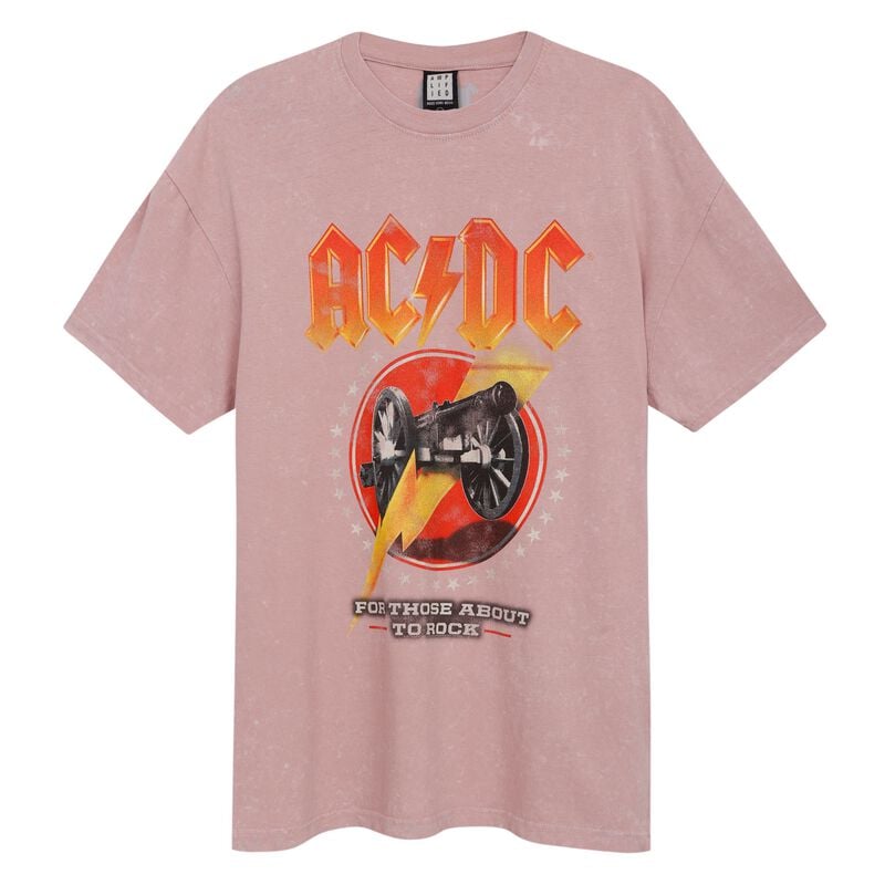 T-Shirt Manches courtes  de AC/DC - Amplified Collection - For Those About To Rock - XS à 3XL - pour Homme - rose clair - AC/DC