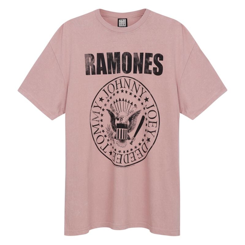 T-Shirt Manches courtes  de Ramones - Amplified Collection - Vintage Crest - XS à 3XL - pour Homme - rose clair - Ramones