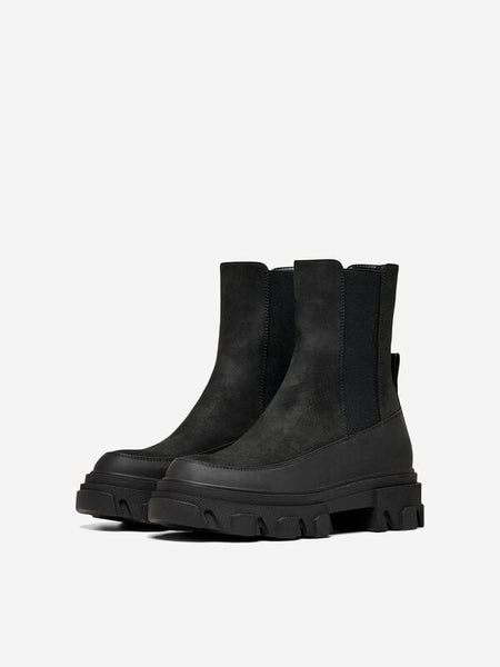 Bottes  de Only - ONLTOLA-1 NUBUCK PU CHUNKY BOOT - NOOS - EU36 à EU41 - pour Femme - noir - Only