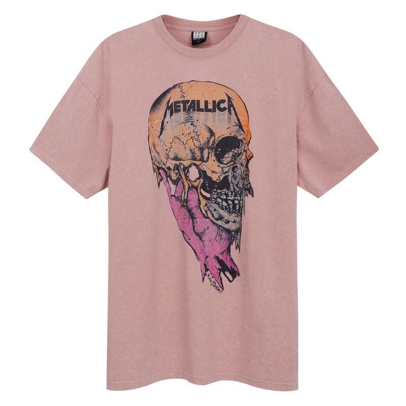 T-Shirt Manches courtes  de Metallica - Amplified Collection - Sad But True - XS à M - pour Homme - rose clair - metallica
