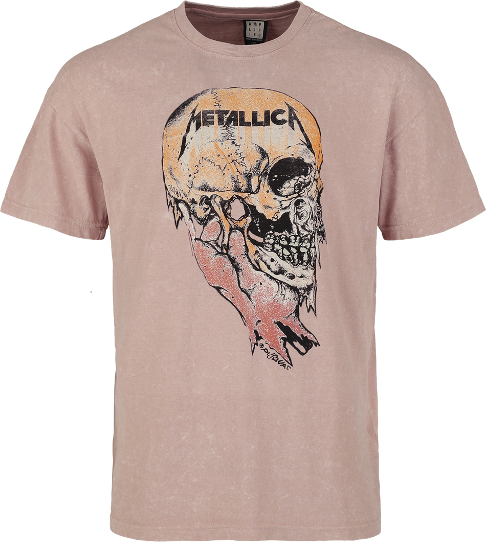 T-Shirt Manches courtes  de Metallica - Amplified Collection - Sad But True - XS à M - pour Homme - rose clair - metallica - View 2
