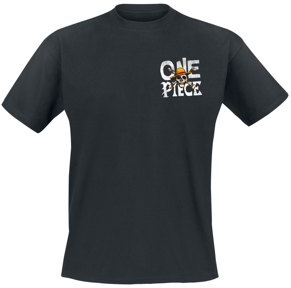 T-Shirt Manches courtes  de One Piece - Équipage du Chapeau de Paille - Crânes - S à XXL - pour Homme - noir - One Piece - View 2