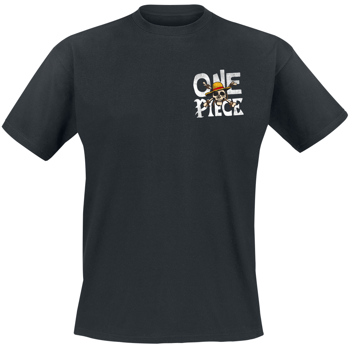 T-Shirt Manches courtes  de One Piece - Équipage du Chapeau de Paille - Crânes - S à XXL - pour Homme - noir - One Piece - View 2