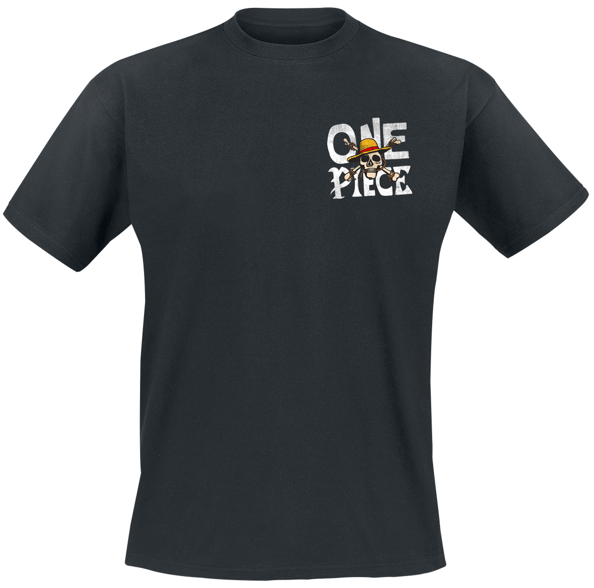 T-Shirt Manches courtes  de One Piece - Équipage du Chapeau de Paille - Crânes - S à XXL - pour Homme - noir - One Piece - View 2