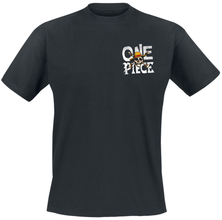 T-Shirt Manches courtes  de One Piece - Équipage du Chapeau de Paille - Crânes - S à XXL - pour Homme - noir - One Piece - View 2