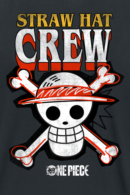 T-Shirt Manches courtes  de One Piece - Équipage du Chapeau de Paille - S à XL - pour Homme - noir - One Piece - View 2