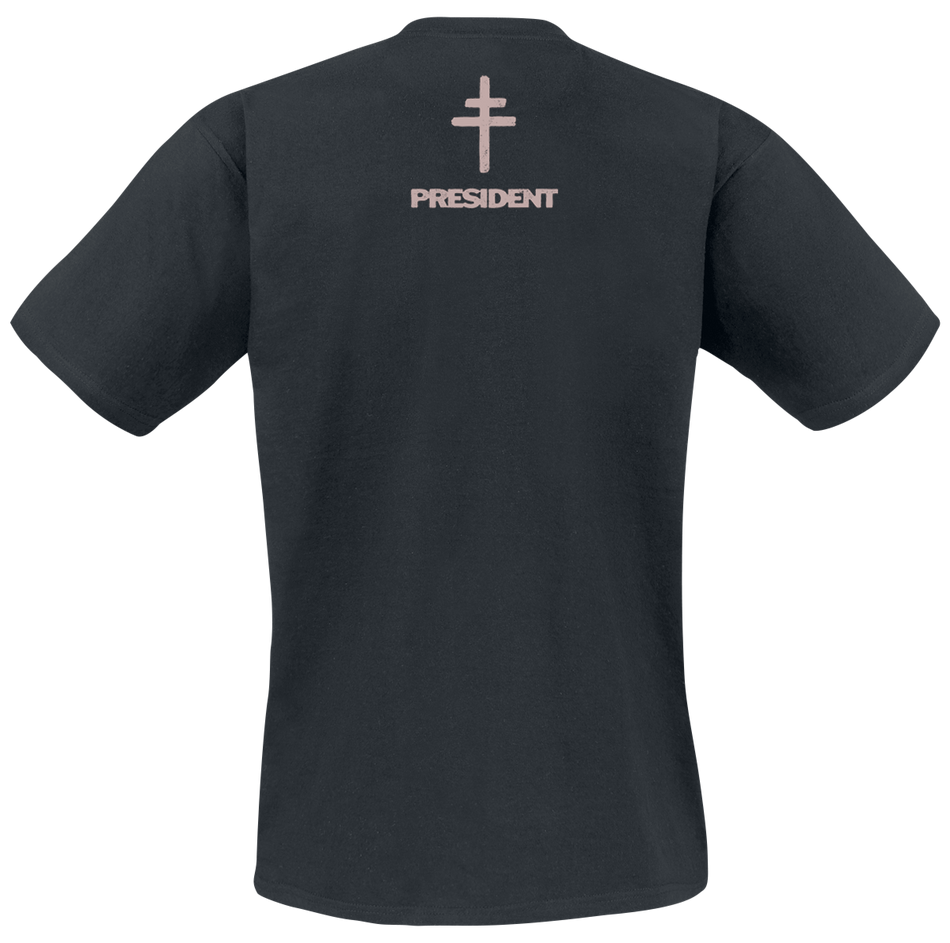 T-Shirt Manches courtes  de President - Dusty Pink Logo - S à XXL - pour Homme - noir - President - View 2