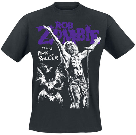 T-Shirt Manches courtes  de Rob Zombie - Bats RNR - S à 4XL - pour Homme - noir - Rob Zombie