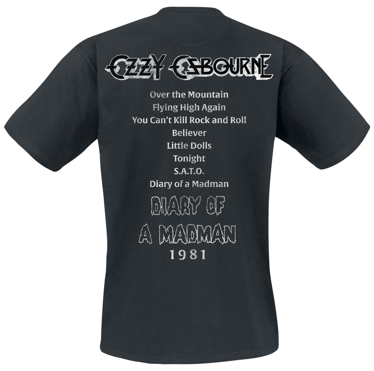 T-Shirt Manches courtes  de Ozzy Osbourne - Diary Tribute - S à 5XL - pour Homme - noir - Ozzy Osbourne - View 2