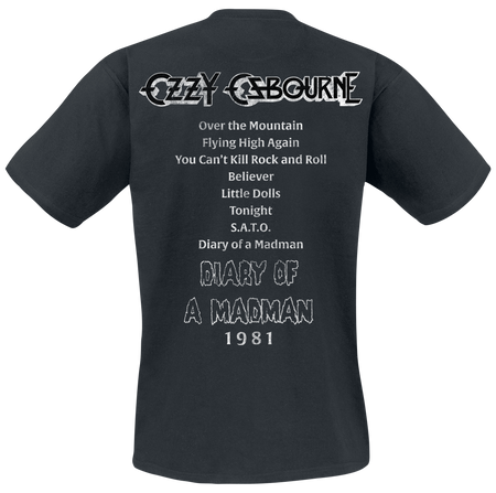 T-Shirt Manches courtes  de Ozzy Osbourne - Diary Tribute - S à 5XL - pour Homme - noir - Ozzy Osbourne - View 2