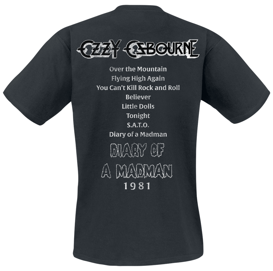 T-Shirt Manches courtes  de Ozzy Osbourne - Diary Tribute - S à 5XL - pour Homme - noir - Ozzy Osbourne - View 2