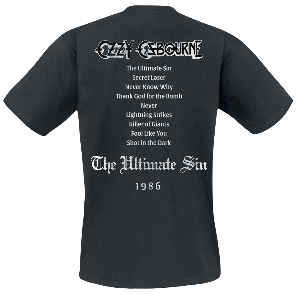 T-Shirt Manches courtes  de Ozzy Osbourne - Sin Tribute - S à 5XL - pour Homme - noir - Ozzy Osbourne - View 2