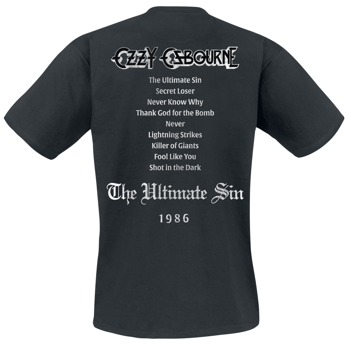 T-Shirt Manches courtes  de Ozzy Osbourne - Sin Tribute - S à 5XL - pour Homme - noir - Ozzy Osbourne - View 2