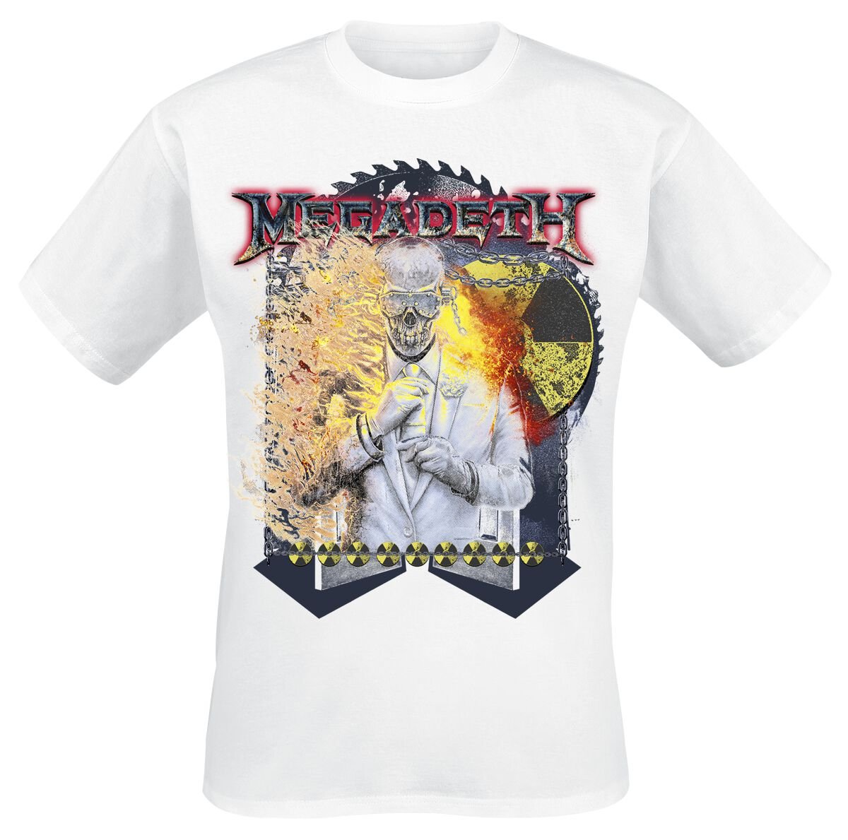 T-Shirt Manches courtes  de Megadeth - Vic Sawblade - S à 5XL - pour Homme - blanc - Megadeth