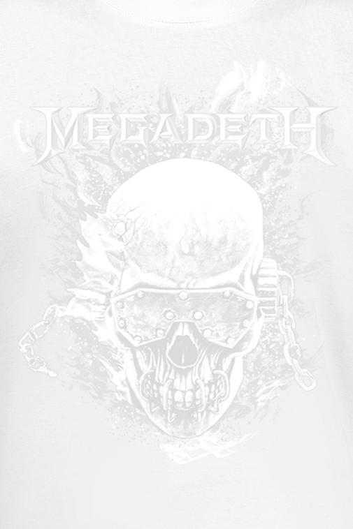 T-Shirt Manches courtes  de Megadeth - Vic & Flames - S à 5XL - pour Homme - blanc - Megadeth - View 2