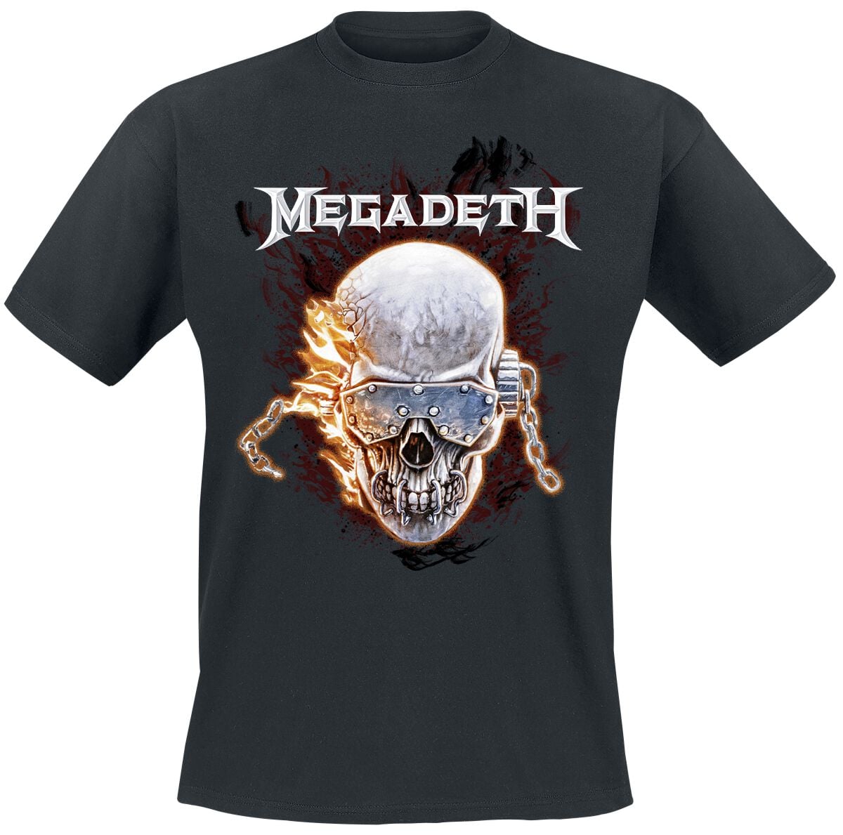 T-Shirt Manches courtes  de Megadeth - Vic & Flames - S à 5XL - pour Homme - noir - Megadeth