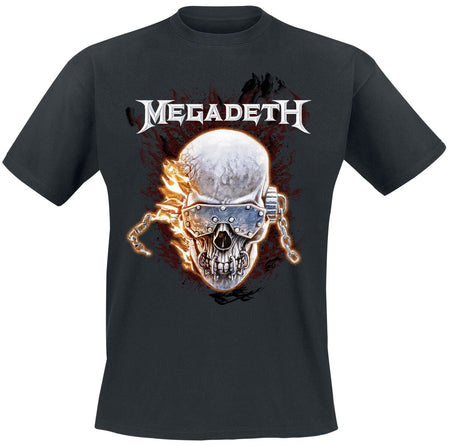 T-Shirt Manches courtes  de Megadeth - Vic & Flames - S à 5XL - pour Homme - noir - Megadeth