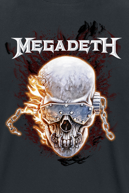T-Shirt Manches courtes  de Megadeth - Vic & Flames - S à 5XL - pour Homme - noir - Megadeth - View 2