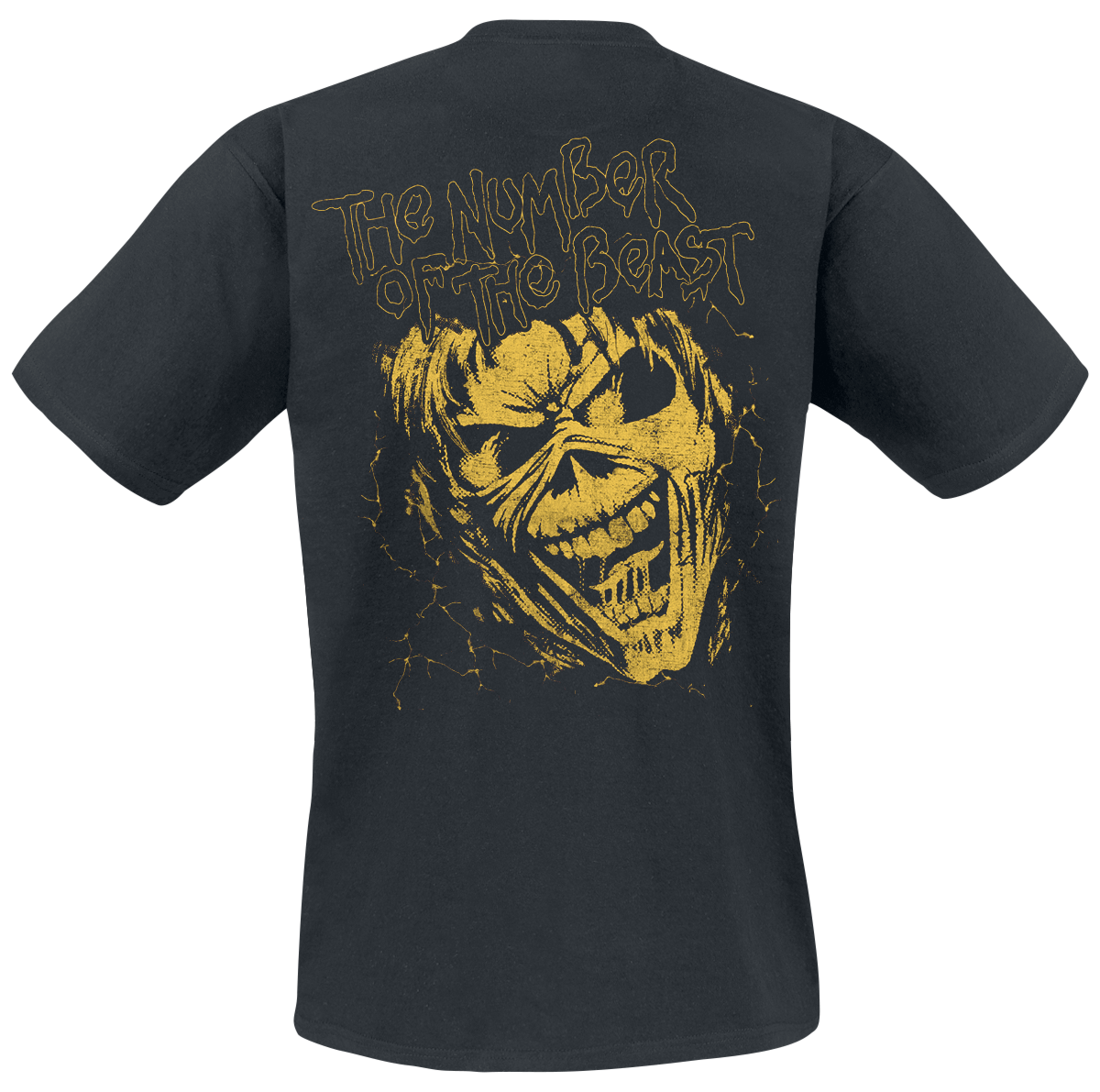 T-Shirt Manches courtes  de Iron Maiden - Eddie Big Hand Yellow - S à 3XL - pour Homme - noir - Iron Maiden - View 2