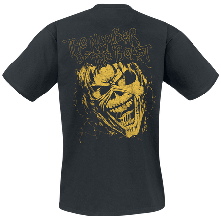 T-Shirt Manches courtes  de Iron Maiden - Eddie Big Hand Yellow - S à 3XL - pour Homme - noir - Iron Maiden - View 2