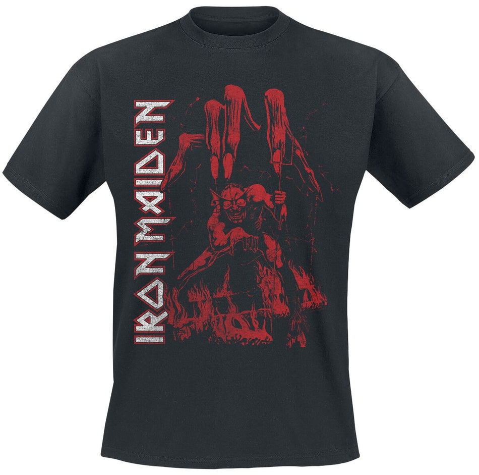 T-Shirt Manches courtes  de Iron Maiden - Eddie Big Hand Red - S à 5XL - pour Homme - noir - Iron Maiden