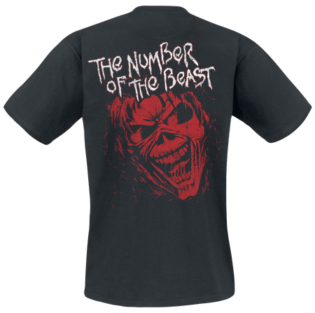 T-Shirt Manches courtes  de Iron Maiden - Eddie Big Hand Red - S à 5XL - pour Homme - noir - Iron Maiden - View 2