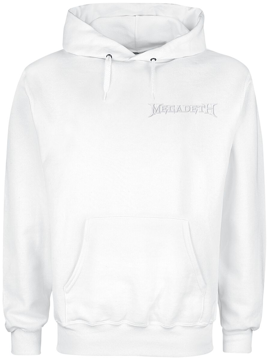 Sweat-shirt à capuche  de Megadeth - Album 17 Cover - S à 5XL - pour Homme - blanc - Megadeth