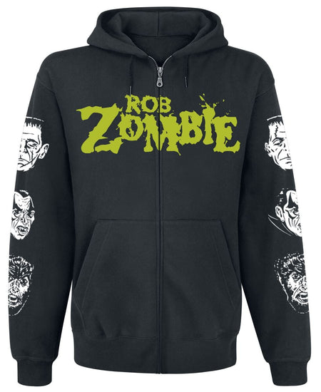 Sweat-shirt zippé à capuche  de Rob Zombie - Die Twice - S à 4XL - pour Homme - noir - Rob Zombie
