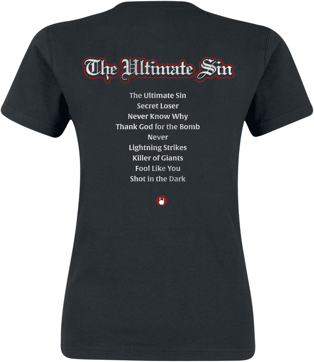 T-Shirt Manches courtes  de Ozzy Osbourne - The Ultimate Sin - 40th Anniversary - S à XL - pour Femme - noir - Ozzy Osbourne - View 2