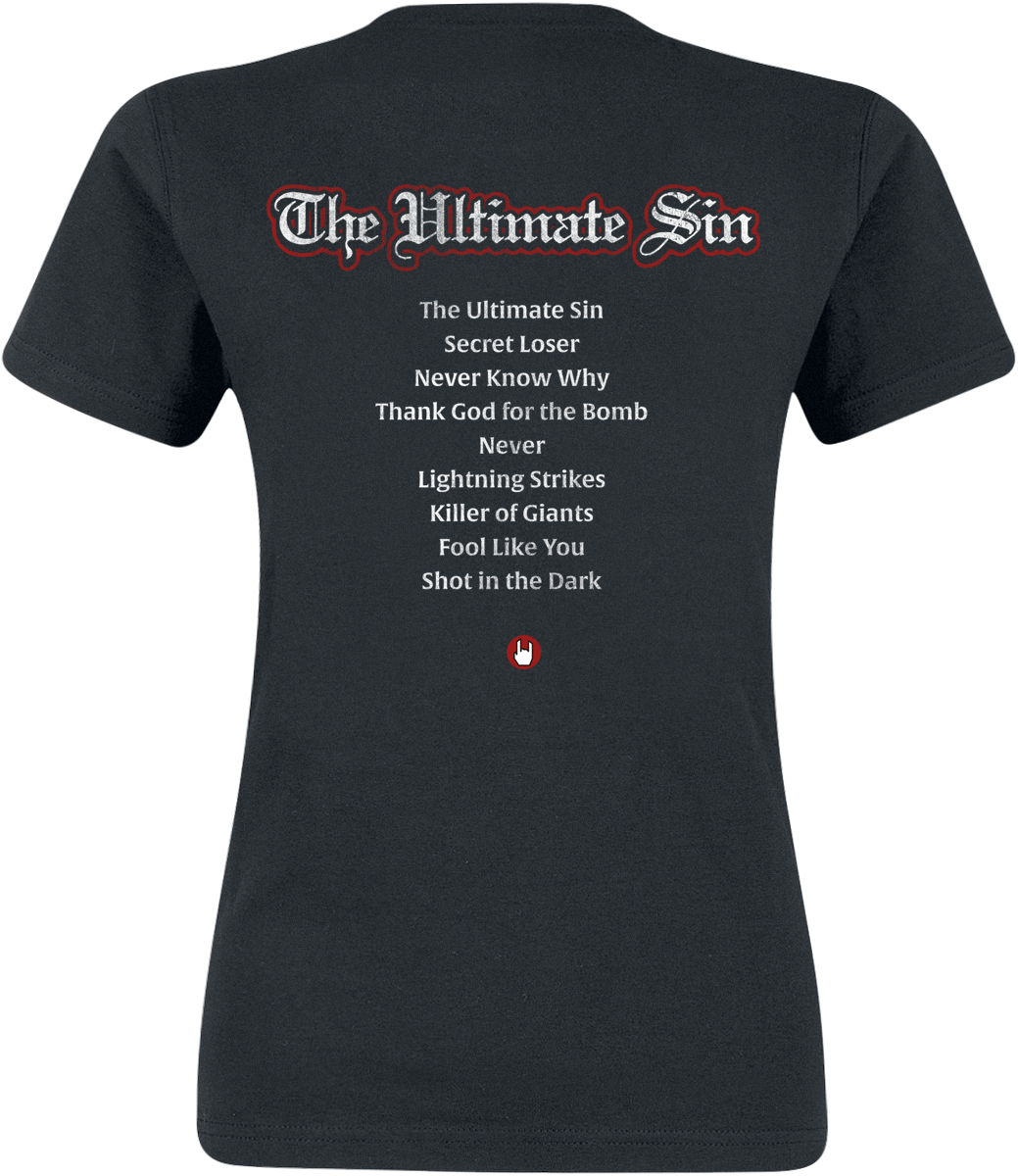 T-Shirt Manches courtes  de Ozzy Osbourne - The Ultimate Sin - 40th Anniversary - S à XL - pour Femme - noir - Ozzy Osbourne - View 2