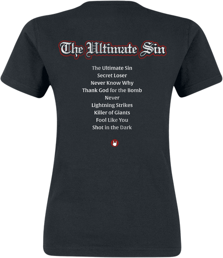 T-Shirt Manches courtes  de Ozzy Osbourne - The Ultimate Sin - 40th Anniversary - S à XL - pour Femme - noir - Ozzy Osbourne - View 2