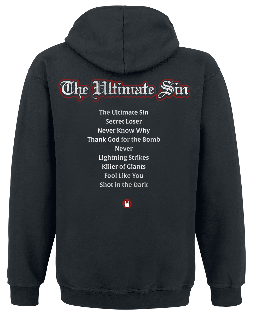Sweat-shirt à capuche  de Ozzy Osbourne - The Ultimate Sin - 40th Anniversary - S à 5XL - pour Homme - noir - Ozzy Osbourne - View 2