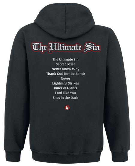 Sweat-shirt à capuche  de Ozzy Osbourne - The Ultimate Sin - 40th Anniversary - S à 5XL - pour Homme - noir - Ozzy Osbourne - View 2