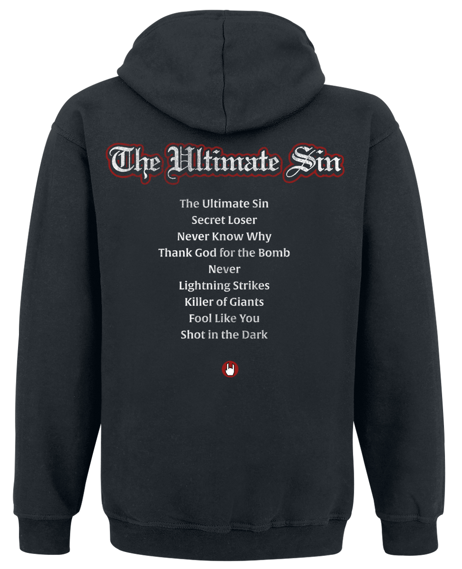 Sweat-shirt à capuche  de Ozzy Osbourne - The Ultimate Sin - 40th Anniversary - S à 5XL - pour Homme - noir - Ozzy Osbourne - View 2