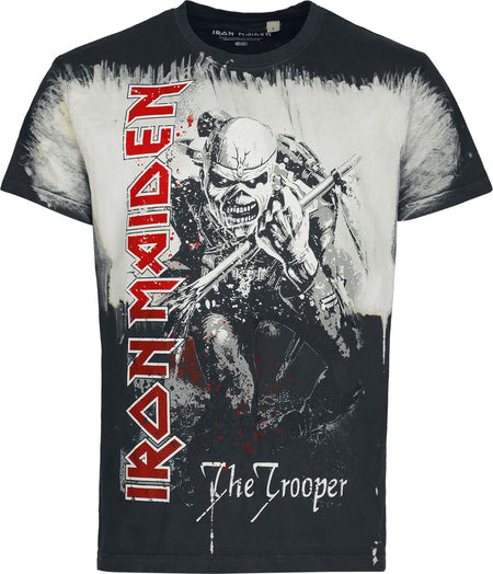 T-Shirt Manches courtes  de Iron Maiden - The Trooper - S à 4XL - pour Homme - noir/blanc - Iron Maiden
