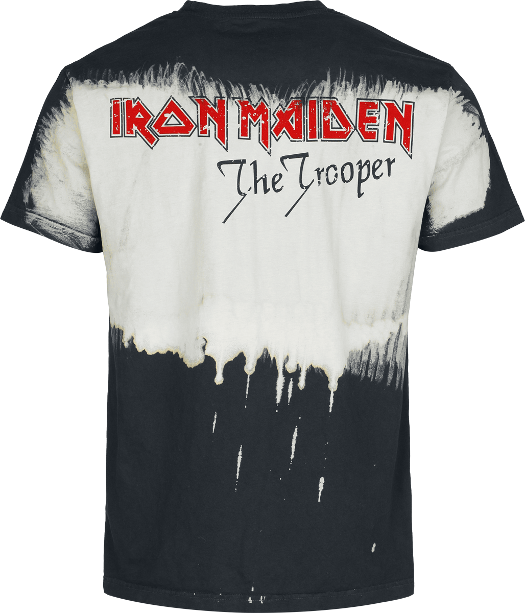 T-Shirt Manches courtes  de Iron Maiden - The Trooper - S à 4XL - pour Homme - noir/blanc - Iron Maiden - View 2