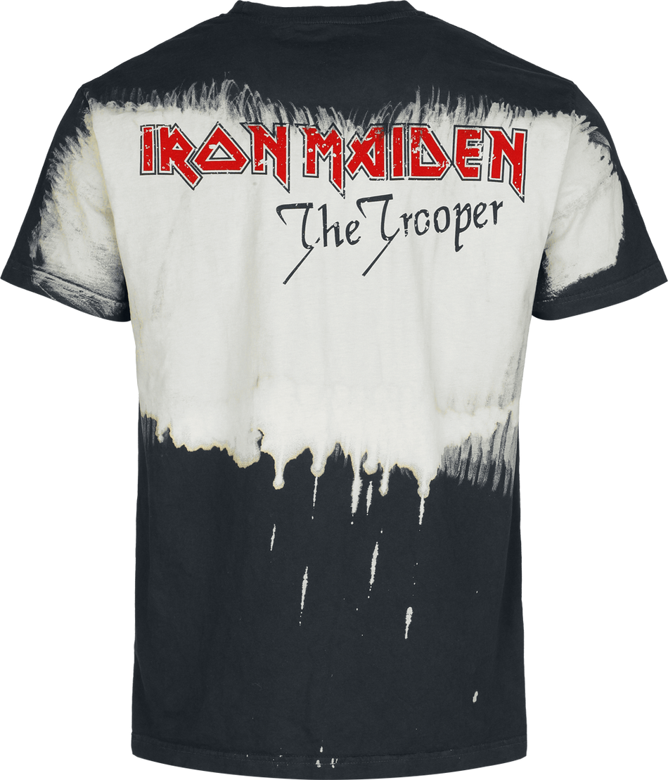 T-Shirt Manches courtes  de Iron Maiden - The Trooper - S à 4XL - pour Homme - noir/blanc - Iron Maiden - View 2