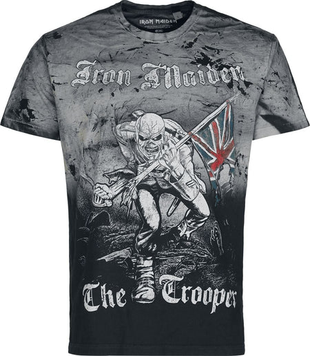 T-Shirt Manches courtes  de Iron Maiden - The Trooper - S à 4XL - pour Homme - gris - Iron Maiden