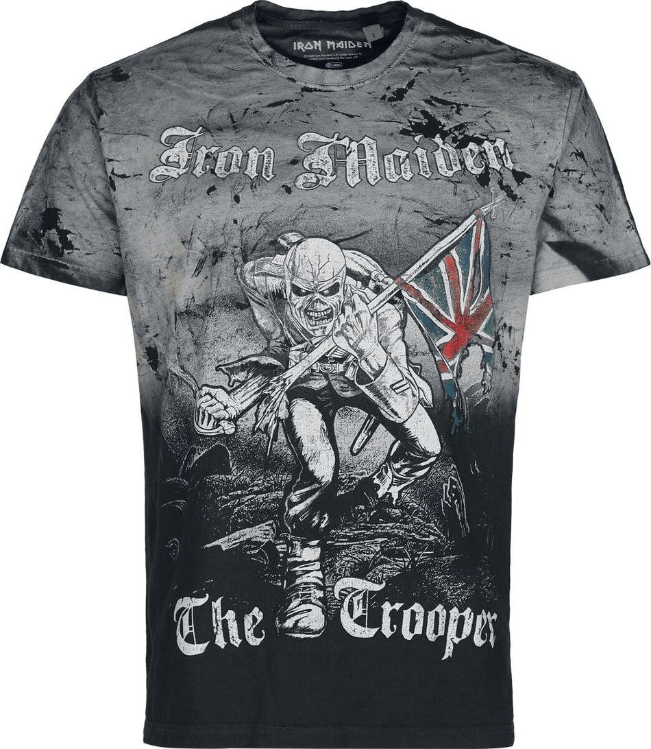 T-Shirt Manches courtes  de Iron Maiden - The Trooper - S à 4XL - pour Homme - gris - Iron Maiden