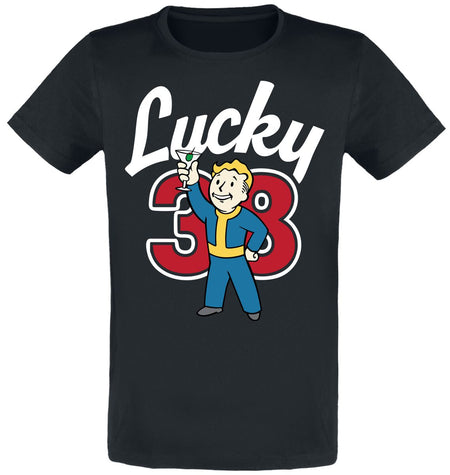 T-Shirt Manches courtes Gaming de Fallout - Lucky 38 Cocktail - S à XXL - pour Unisexe - noir - Fallout