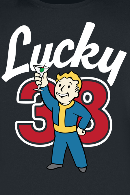 T-Shirt Manches courtes Gaming de Fallout - Lucky 38 Cocktail - S à XXL - pour Unisexe - noir - Fallout - View 2