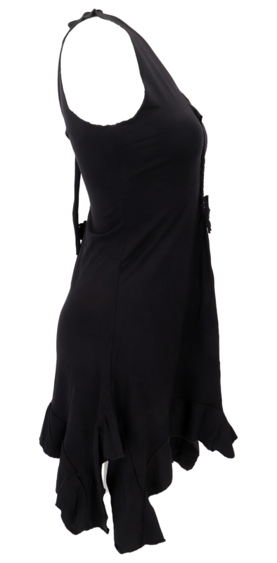Robe courte Gothic de Guru-Shop - Pixi Minikleid, Goa Kleid - schwarz - S à L - pour Femme - noir - Guru-Shop - View 2