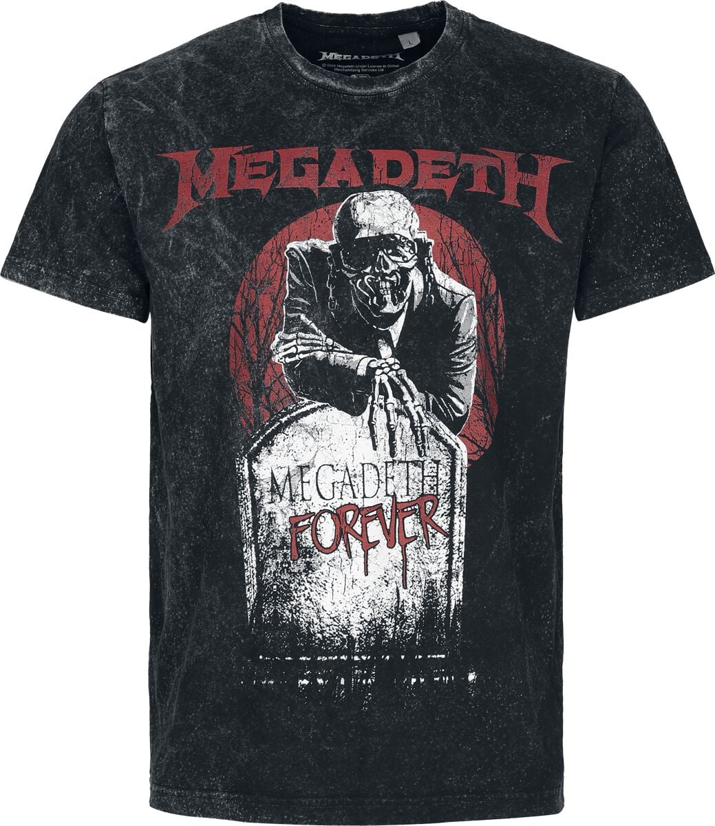 T-Shirt Manches courtes  de Megadeth - Forever - S à 4XL - pour Homme - anthracite - Megadeth