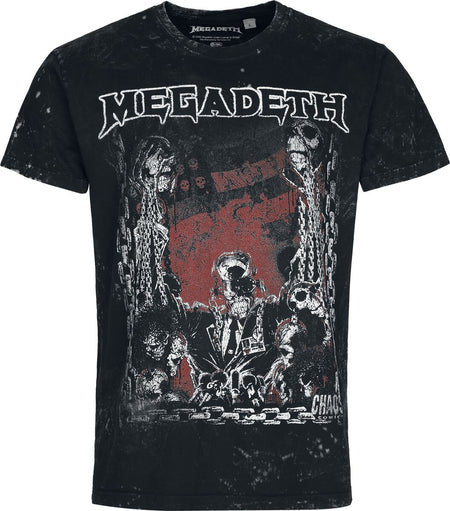T-Shirt Manches courtes  de Megadeth - Chains - S à 4XL - pour Homme - noir/gris - Megadeth