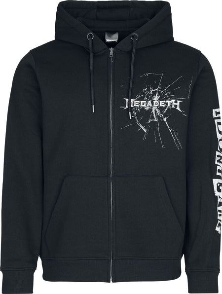 Sweat-shirt zippé à capuche  de Megadeth - Don't Care Flames - S à XXL - pour Homme - noir - Megadeth
