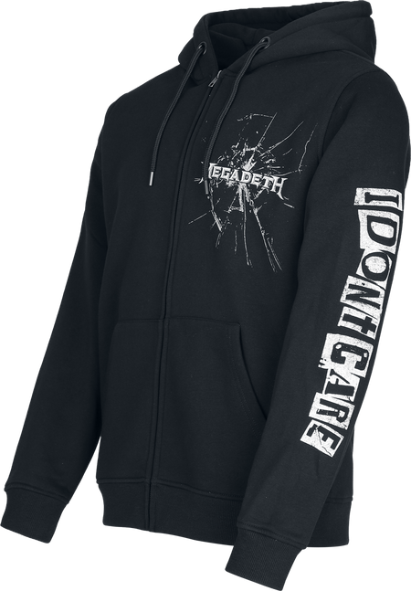 Sweat-shirt zippé à capuche  de Megadeth - Don't Care Flames - S à XXL - pour Homme - noir - Megadeth - View 2